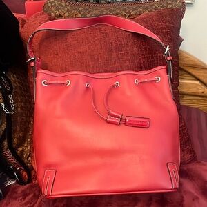 Burberry tote. Beautiful red.